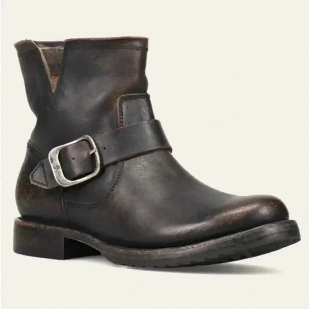 NEW FRYE VERONICA Flex Antiqued Black Bootie Women’s Size 7.5B‎